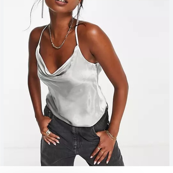 Cotton Candy LA cowl cami in silve - Picture 1 of 4